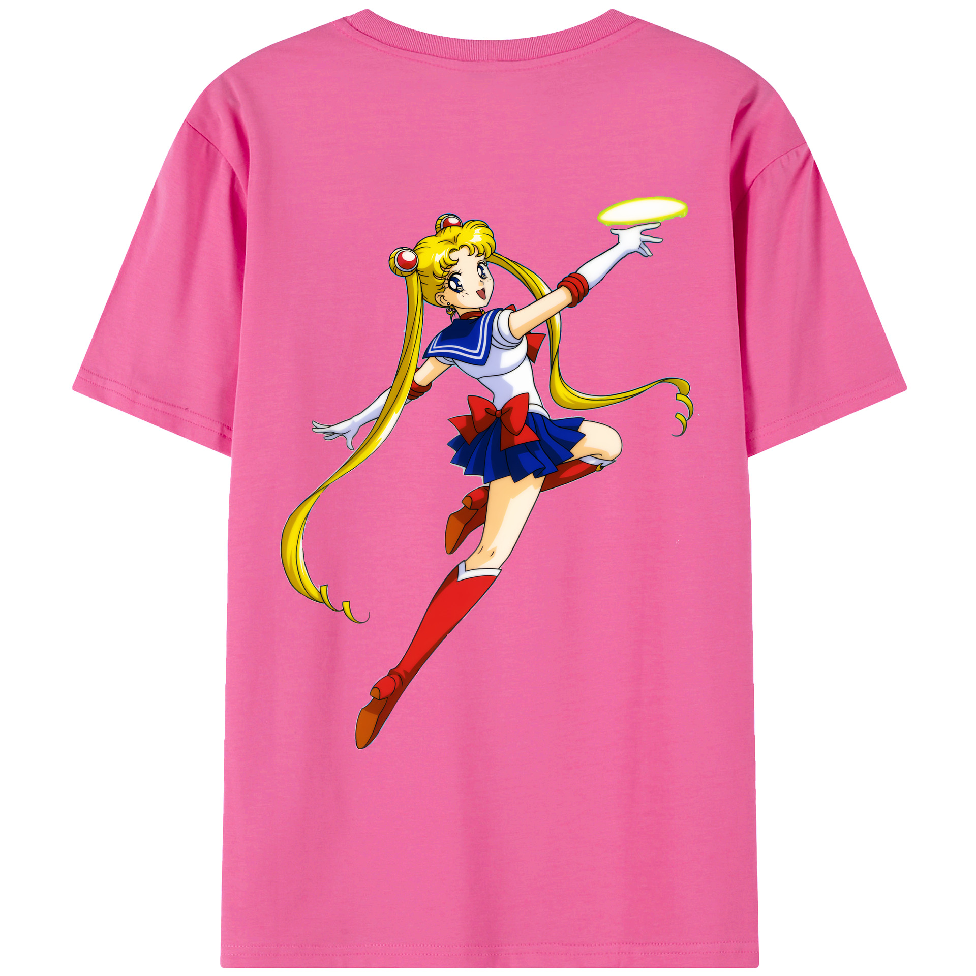 （画像用） 美少女戦士セーラームーン 月野 うさぎ つきの うさぎ Sailor Moon Tsukino Usagi レディース半袖Tシャツ(バックプリント)